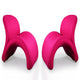 Rosebud Fuchsia Wool Blend Accent Chair (Set of 2)