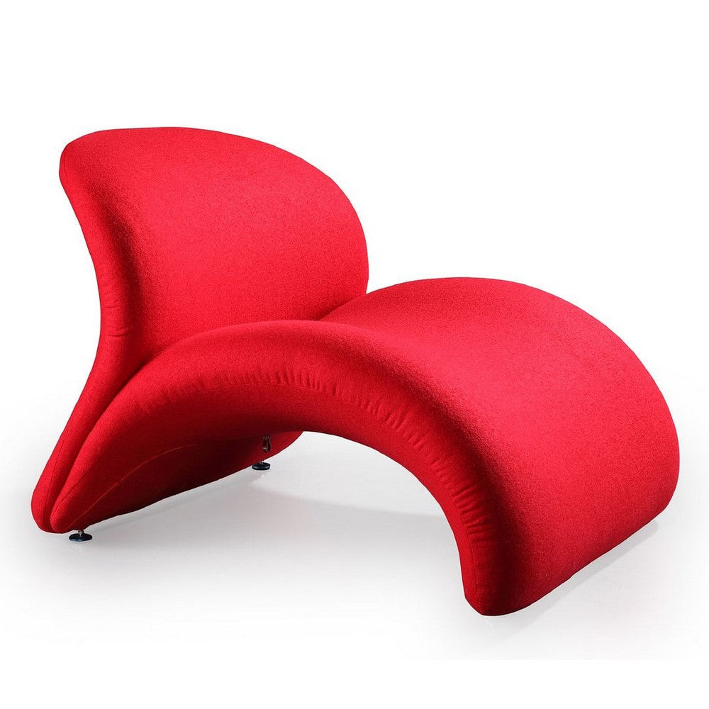 Rosebud Red Wool Blend Accent Chair (Set of 2) MHC-2-AC013-RD