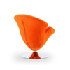 Tulip Orange and Polished Chrome Velvet Swivel Accent Chair (Set of 2) MHC-2-AC029-OR