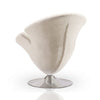 Tulip White and Polished Chrome Velvet Swivel Accent Chair (Set of 2) MHC-2-AC029-WH