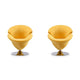 Tulip Yellow and Polished Chrome Velvet Swivel Accent Chair (Set of 2)