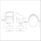 Salon White and Polished Chrome Faux Leather Adjustable Height Swivel Accent Chair (Set of 2) MHC-2-AC034-WH
