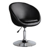 Hopper Black and Polished Chrome Faux Leather Adjustable Height Chair (Set of 2) MHC-2-AC036-BK
