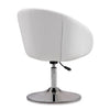Hopper White and Polished Chrome Faux Leather Adjustable Height Chair (Set of 2) MHC-2-AC036-WH
