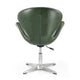 Raspberry Forest Green and Polished Chrome Faux Leather Adjustable Swivel Chair (Set of 2) MHC-2-AC038-FG