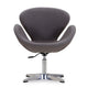 Raspberry Grey and Polished Chrome Wool Blend Adjustable Swivel Chair (Set of 2) MHC-2-AC038-GY