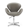 Raspberry Pebble and Polished Chrome Faux Leather Adjustable Swivel Chair (Set of 2) MHC-2-AC038-PE