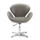 Raspberry Pebble and Polished Chrome Faux Leather Adjustable Swivel Chair (Set of 2) MHC-2-AC038-PE