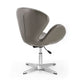 Raspberry Pebble and Polished Chrome Faux Leather Adjustable Swivel Chair (Set of 2) MHC-2-AC038-PE