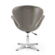Raspberry Pebble and Polished Chrome Faux Leather Adjustable Swivel Chair (Set of 2) MHC-2-AC038-PE