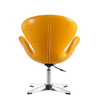 Raspberry Yellow and Polished Chrome Faux Leather Adjustable Swivel Chair (Set of 2) MHC-2-AC038-YL