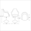 Kinsey Red and Polished Chrome Wool Blend Adjustable Height Swivel Accent Chair (Set of 2) MHC-2-AC039-RD
