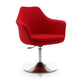 Kinsey Red and Polished Chrome Wool Blend Adjustable Height Swivel Accent Chair (Set of 2) MHC-2-AC039-RD