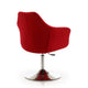 Kinsey Red and Polished Chrome Wool Blend Adjustable Height Swivel Accent Chair (Set of 2) MHC-2-AC039-RD