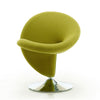 Curl Green and Polished Chrome Wool Blend Swivel Accent Chair (Set of 2) MHC-2-AC040-GR