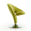 Curl Green and Polished Chrome Wool Blend Swivel Accent Chair (Set of 2) MHC-2-AC040-GR