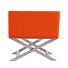 Hollywood Orange and Polished Chrome Faux Leather Lounge Accent Chair (Set of 2) MHC-2-AC050-OR