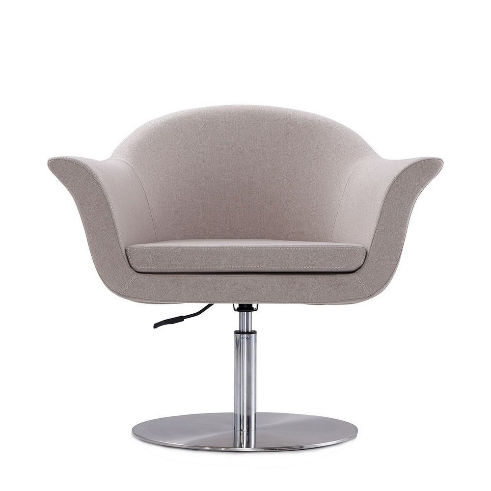 Voyager Barley and Brushed Metal Woven Swivel Adjustable Accent Chair (Set of 2) MHC-2-AC051-BA