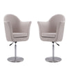 Voyager Barley and Brushed Metal Woven Swivel Adjustable Accent Chair (Set of 2)