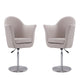 Voyager Barley and Brushed Metal Woven Swivel Adjustable Accent Chair (Set of 2)
