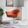 Voyager Orange and Brushed Metal Woven Swivel Adjustable Accent Chair (Set of 2)