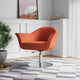 Voyager Orange and Brushed Metal Woven Swivel Adjustable Accent Chair (Set of 2)