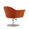 Voyager Orange and Brushed Metal Woven Swivel Adjustable Accent Chair (Set of 2) MHC-2-AC051-OR