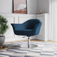 Voyager Smokey Blue and Brushed Metal Woven Swivel Adjustable Accent Chair (Set of 2)