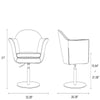 Voyager Smokey Blue and Brushed Metal Woven Swivel Adjustable Accent Chair (Set of 2) MHC-2-AC051-SM