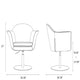 Voyager Smokey Blue and Brushed Metal Woven Swivel Adjustable Accent Chair (Set of 2) MHC-2-AC051-SM