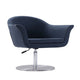 Voyager Smokey Blue and Brushed Metal Woven Swivel Adjustable Accent Chair (Set of 2) MHC-2-AC051-SM