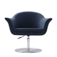 Voyager Smokey Blue and Brushed Metal Woven Swivel Adjustable Accent Chair (Set of 2) MHC-2-AC051-SM