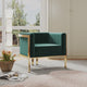 Paramount Forest Green and Polished Brass Velvet Accent Armchair (Set of 2)