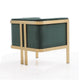 Paramount Forest Green and Polished Brass Velvet Accent Armchair (Set of 2) MHC-2-AC053-GR
