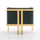 Paramount Forest Green and Polished Brass Velvet Accent Armchair (Set of 2) MHC-2-AC053-GR
