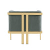 Paramount Warm Grey and Polished Brass Velvet Accent Armchair (Set of 2) MHC-2-AC053-GY