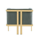 Paramount Warm Grey and Polished Brass Velvet Accent Armchair (Set of 2) MHC-2-AC053-GY
