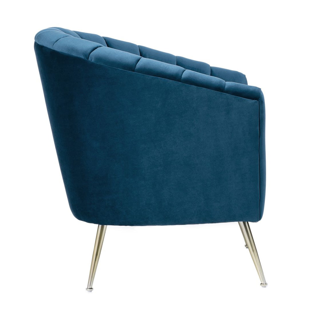 Rosemont Blue and Gold Velvet Accent Chair (Set of 2) MHC-2-AC056-BL