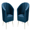 Rosemont Blue and Gold Velvet Accent Chair (Set of 2)