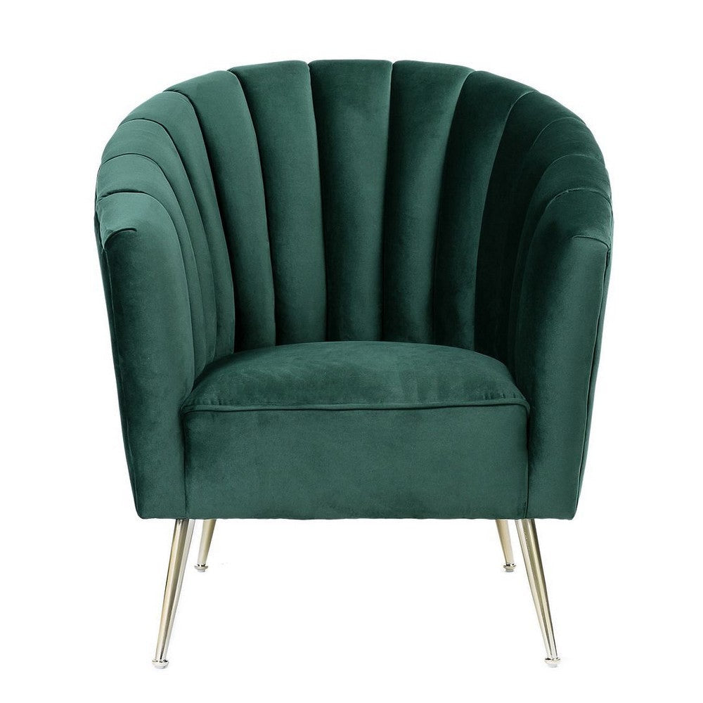 Rosemont Green and Gold Velvet Accent Chair (Set of 2) MHC-2-AC056-GR