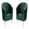 Rosemont Green and Gold Velvet Accent Chair (Set of 2)