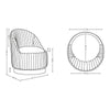 Modern Leela Swivel Boucle Accent Chair in Cream- Set of 2 MHC-2-AC058-CR