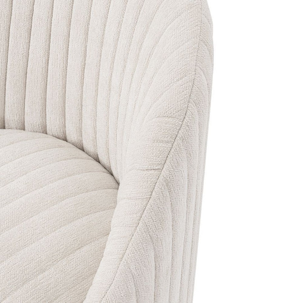 Modern Leela Swivel Boucle Accent Chair in Cream- Set of 2 MHC-2-AC058-CR