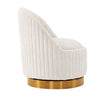 Modern Leela Swivel Boucle Accent Chair in Cream- Set of 2 MHC-2-AC058-CR