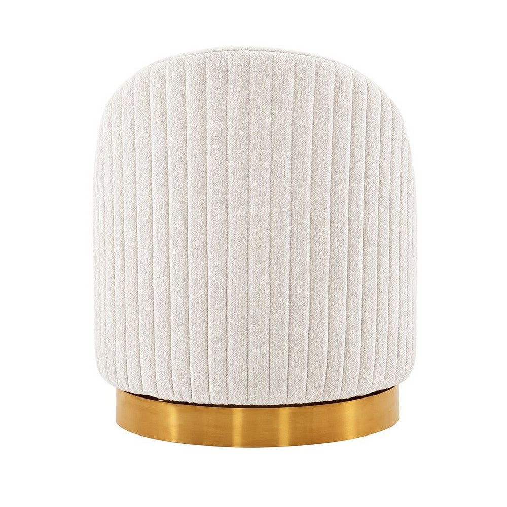 Modern Leela Swivel Boucle Accent Chair in Cream- Set of 2 MHC-2-AC058-CR