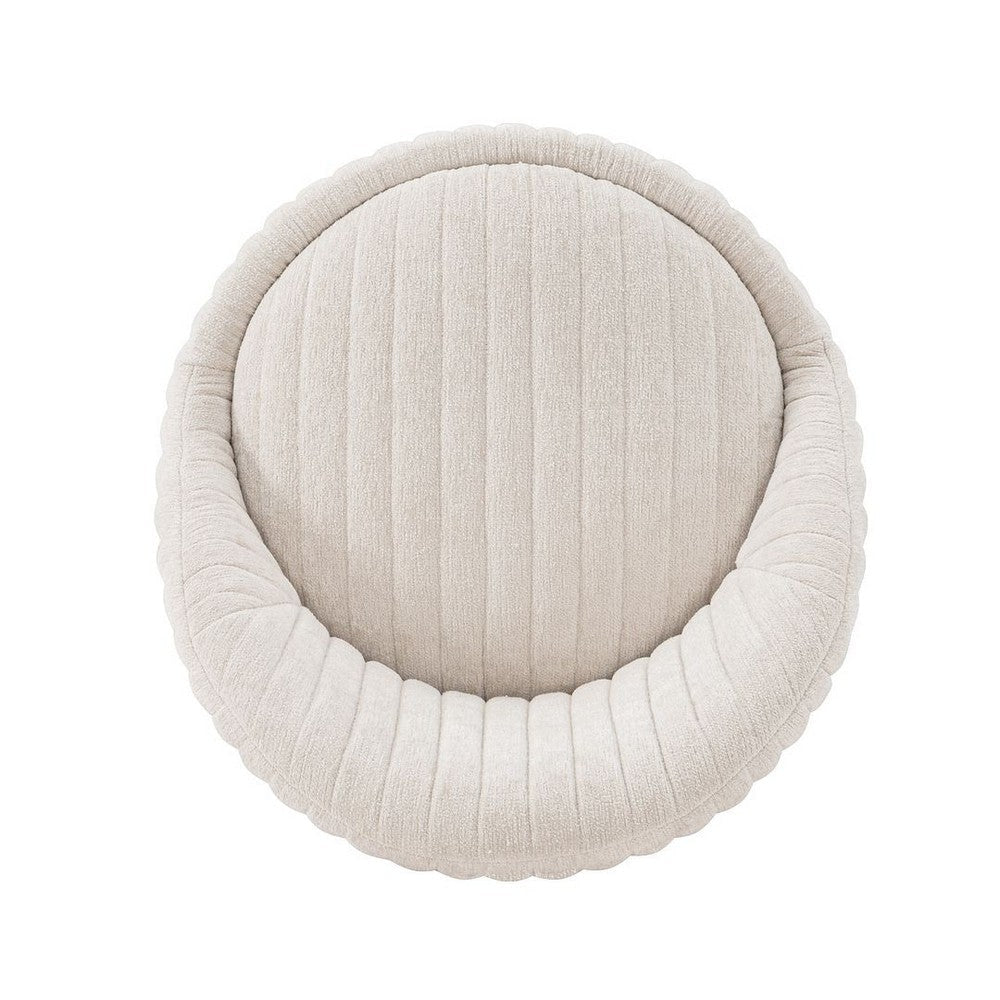Modern Leela Swivel Boucle Accent Chair in Cream- Set of 2 MHC-2-AC058-CR