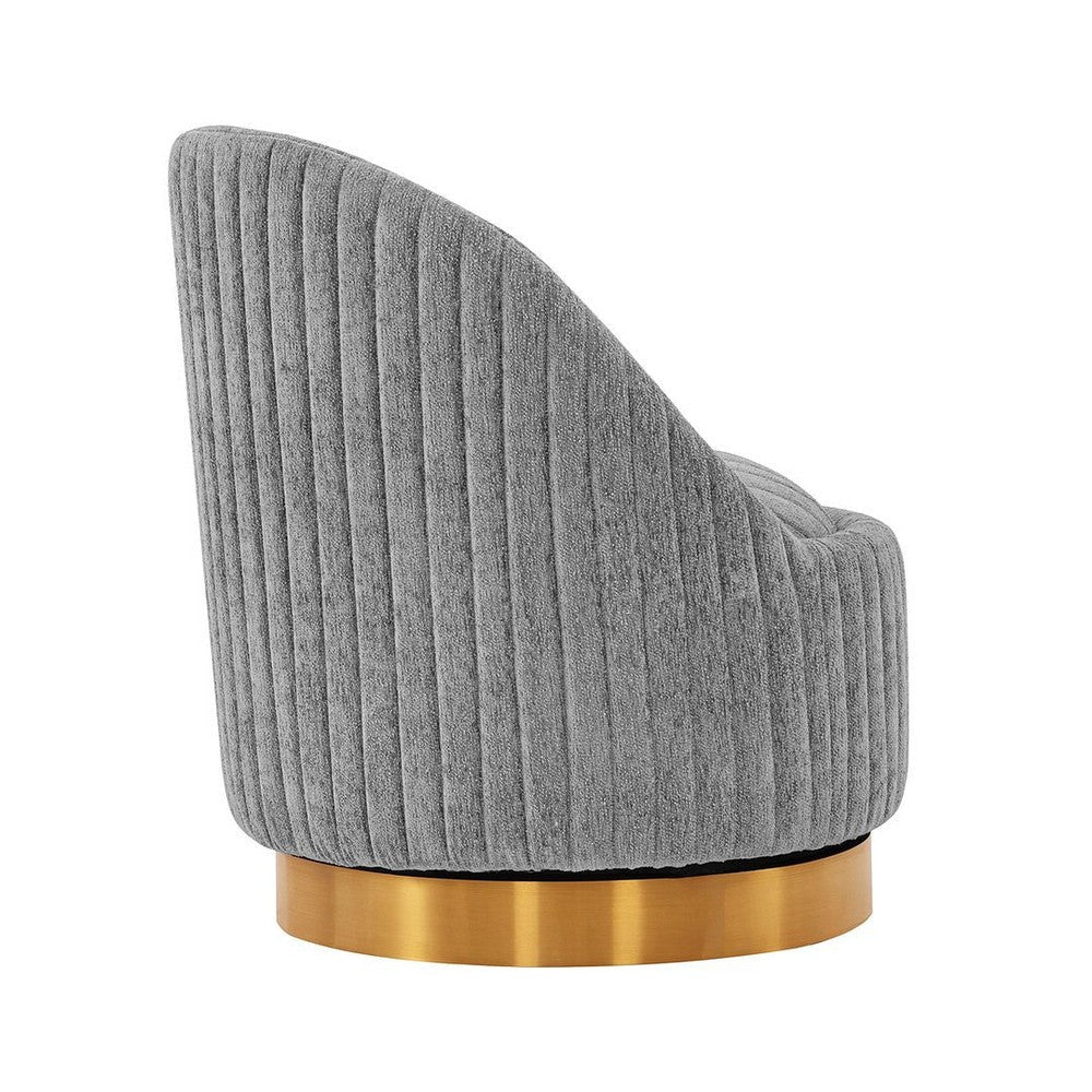 Modern Leela Swivel Boucle Accent Chair in Grey - Set of 2 MHC-2-AC058-GY