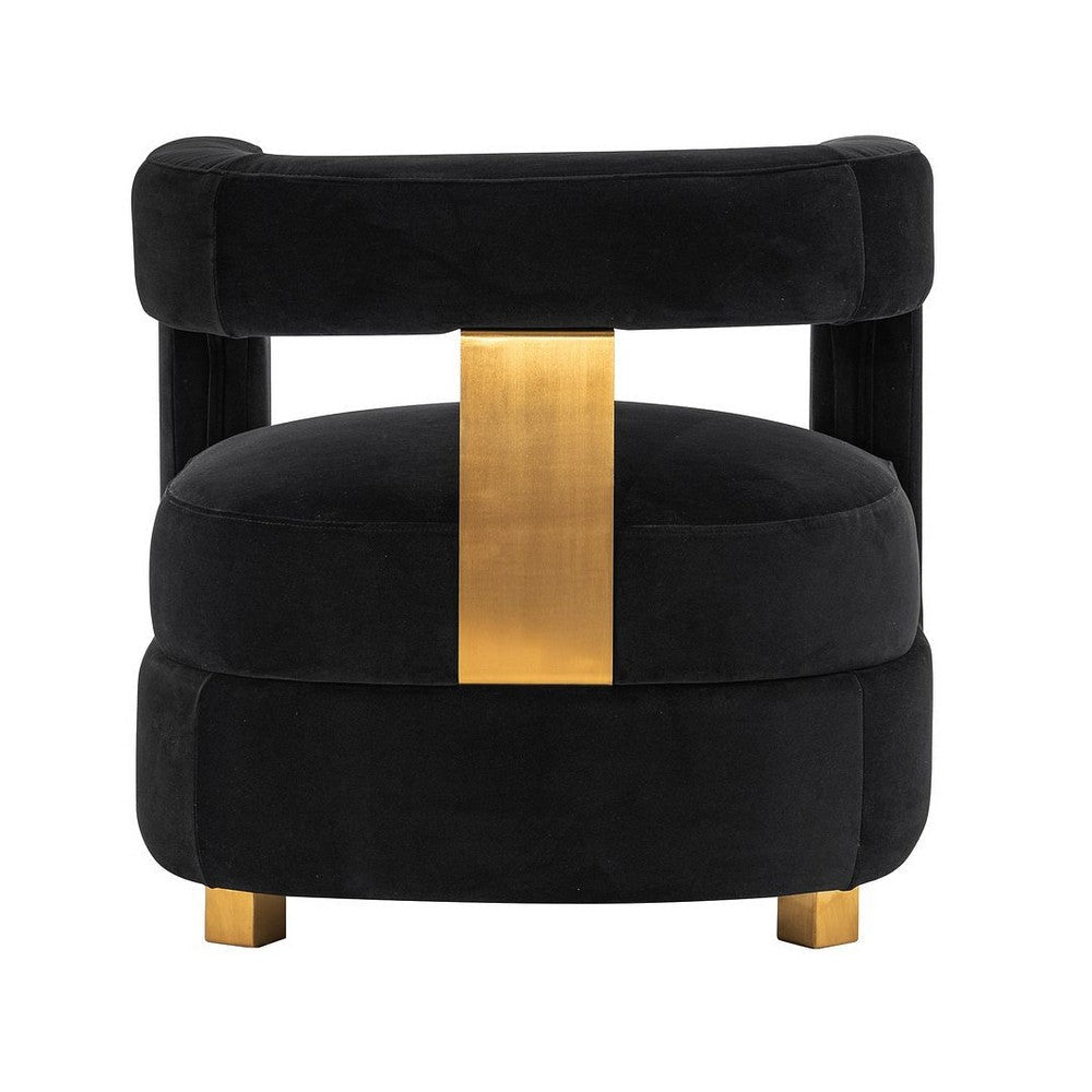 Modern Amirah Velvet Accent Chair in Black - Set of 2 MHC-2-AC060-BK