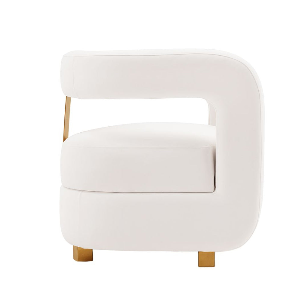 Modern Amirah Velvet Accent Chair in White - Set of 2 MHC-2-AC060-WH