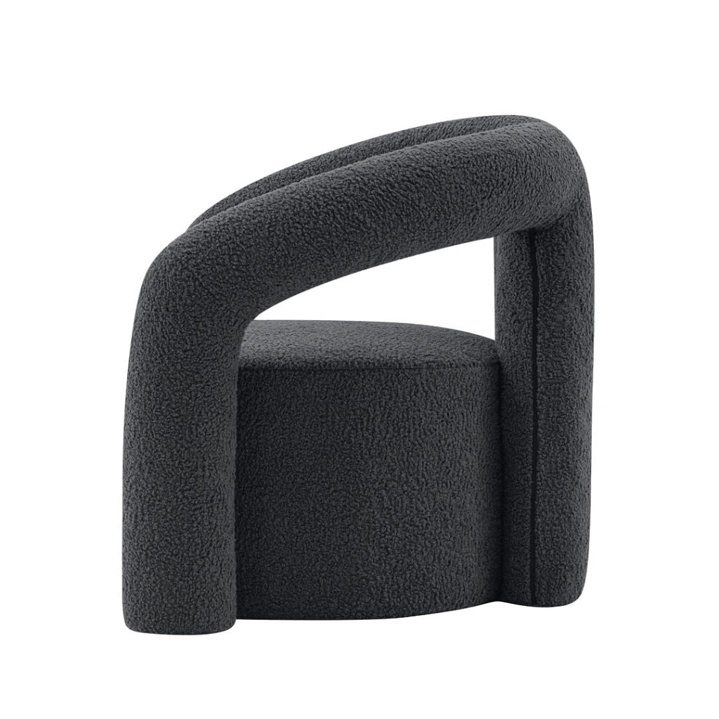 Modern Darian Boucle Accent Chair in Black - Set of 2 MHC-2-AC061-BK